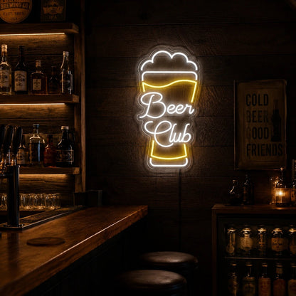 Beer Club Man Cave LED Neon Sign - Shineneon