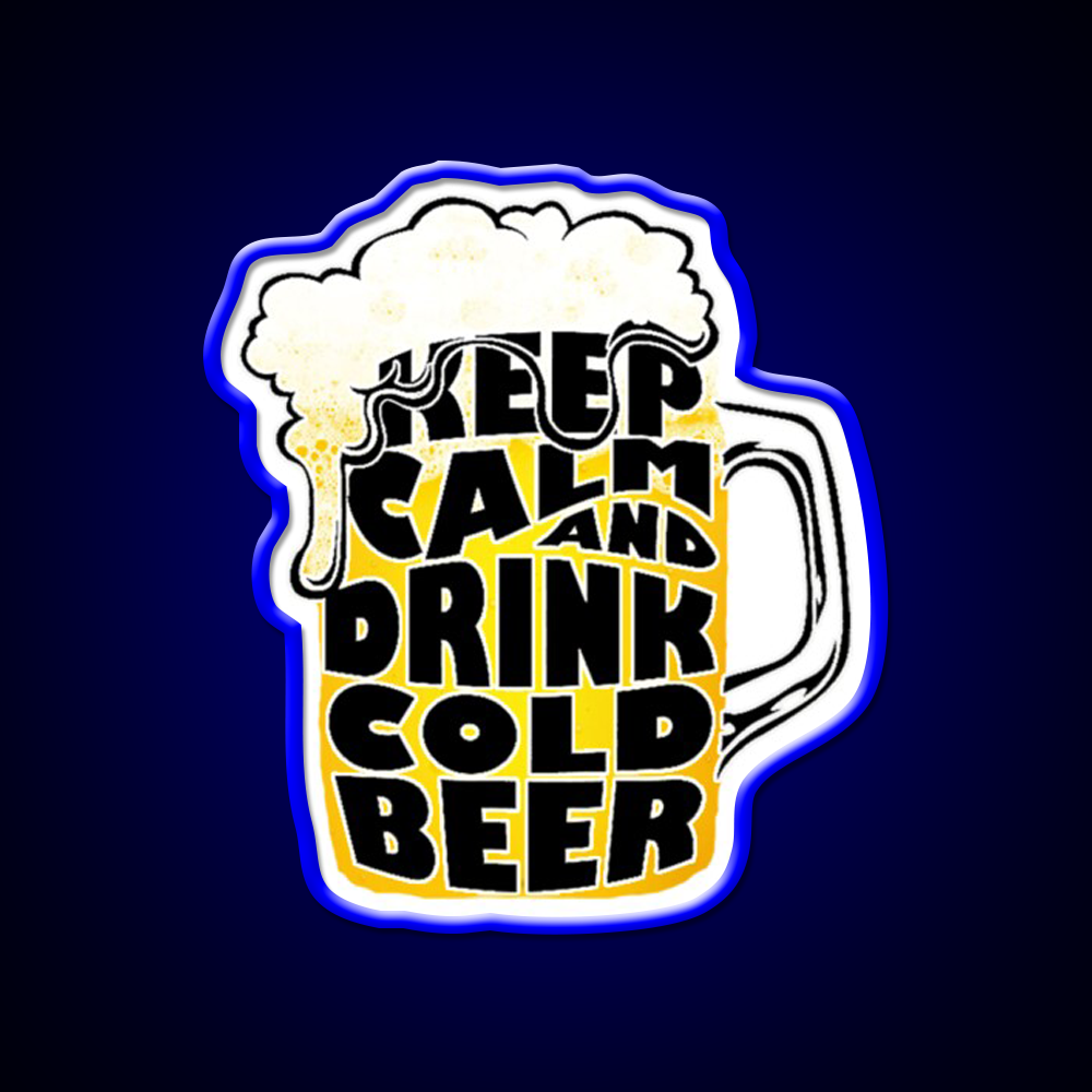 Beer Cold Man Cave Bar Led Neon Sign Rgb Color