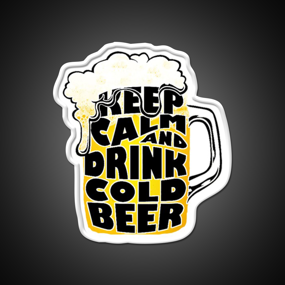 Beer Cold Man Cave Bar Led Neon Sign Rgb Color