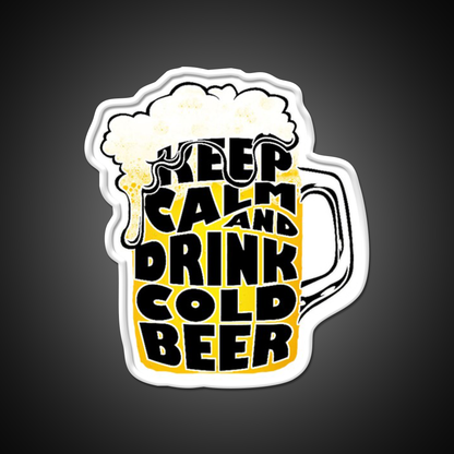 Beer Cold Man Cave Bar Led Neon Sign Rgb Color