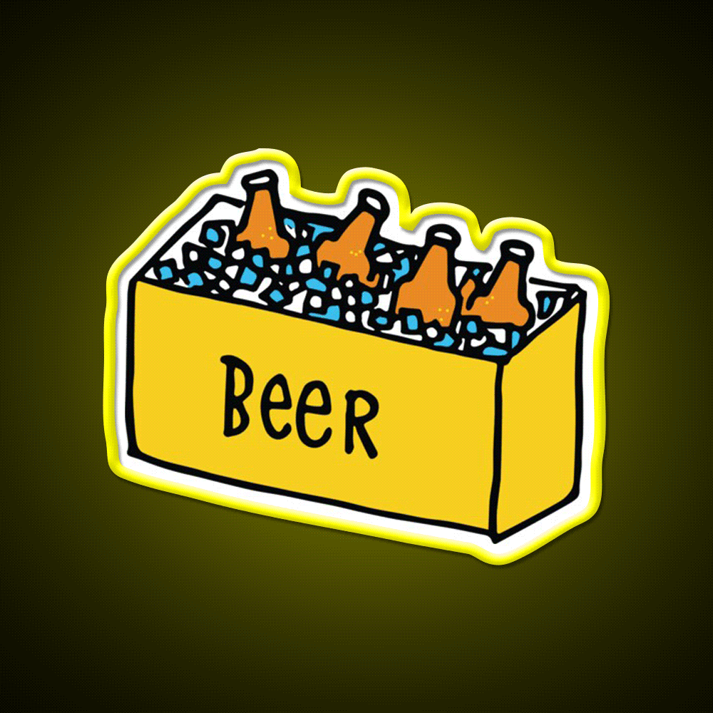 Beer Cooler Time Beer Bar Decor Led Neon Sign Rgb Color - Custom LED neon sign front view