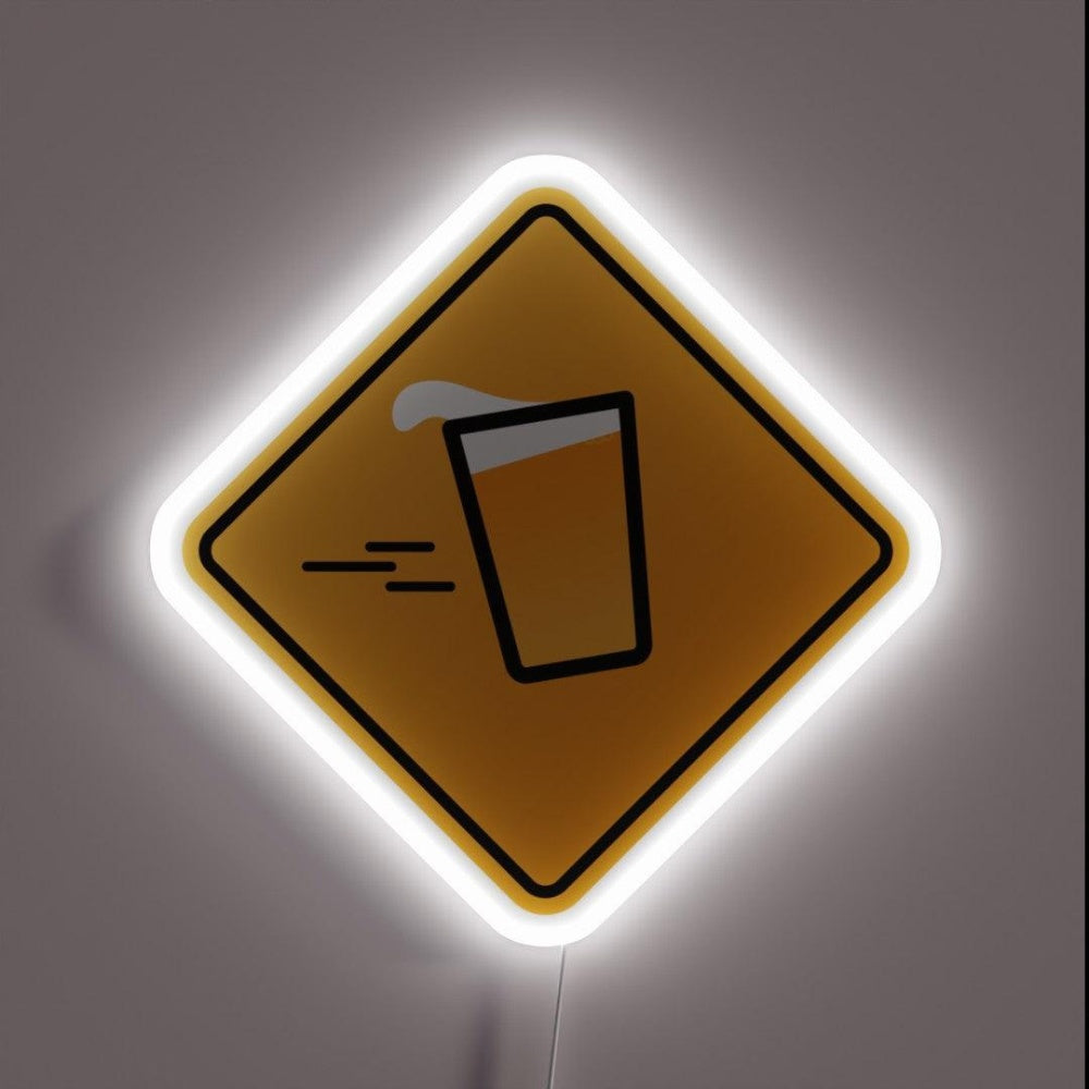 Beer Crossing Rgb Led Neon Sign - Custom LED neon sign front view
