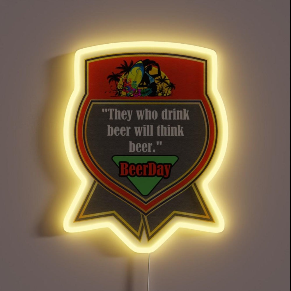 Beer Day Rgb Led Neon Sign - Custom LED neon sign front view