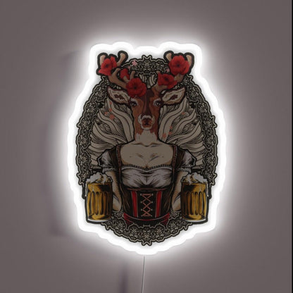 Beer Deer Rgb Led Neon Sign - Custom LED neon sign front view