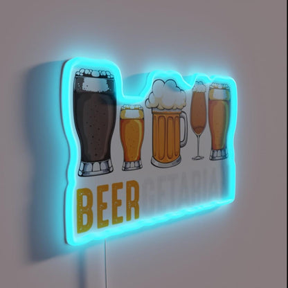 Beer Diet Crafting Fan Drinking Eating Lover Rgb Led Neon Sign - LED neon sign close-up detail