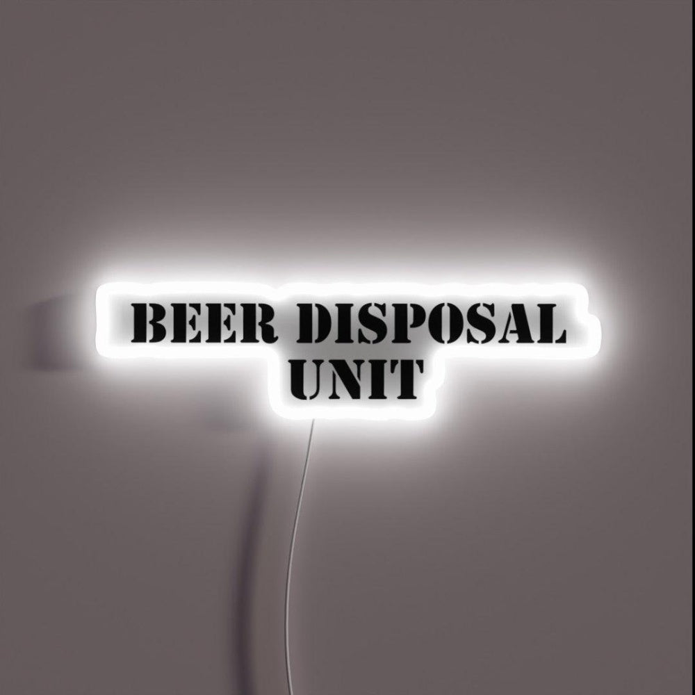 Beer Disposal Unit Rgb Led Neon Sign - Custom LED neon sign front view