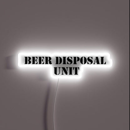 Beer Disposal Unit Rgb Led Neon Sign - Custom LED neon sign front view