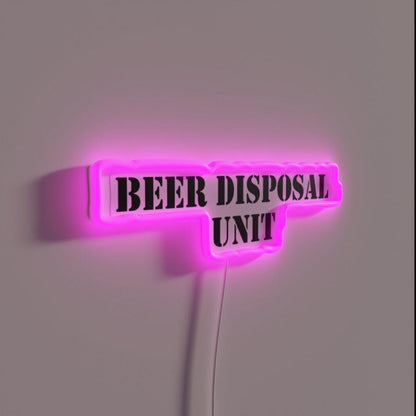 Beer Disposal Unit Rgb Led Neon Sign - LED neon sign close-up detail
