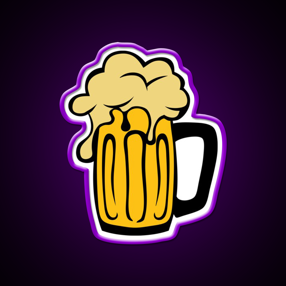Beer Drawing Foam Booze Alcohol Beer Bar Decor Led Neon Sign Rgb Color - LED neon sign view 9