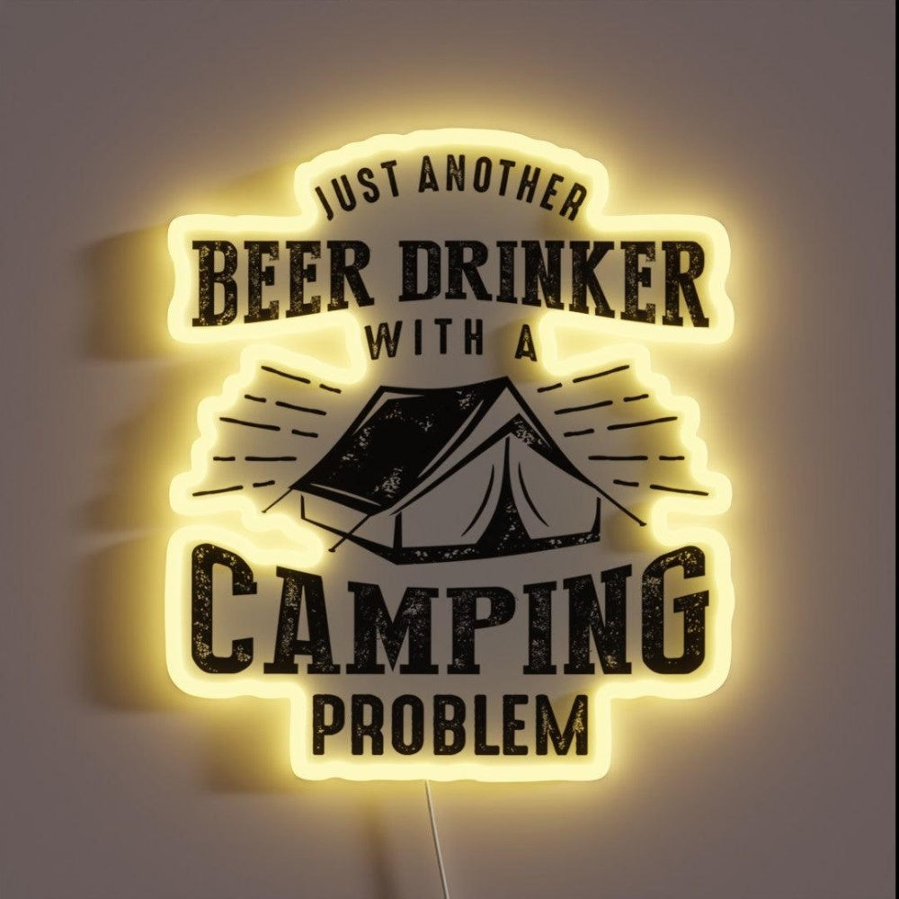 Beer Drinker Camping B Rgb Led Neon Sign - Custom LED neon sign front view