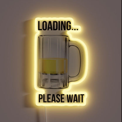 Beer Drinker Rgb Led Neon Sign - Custom LED neon sign front view