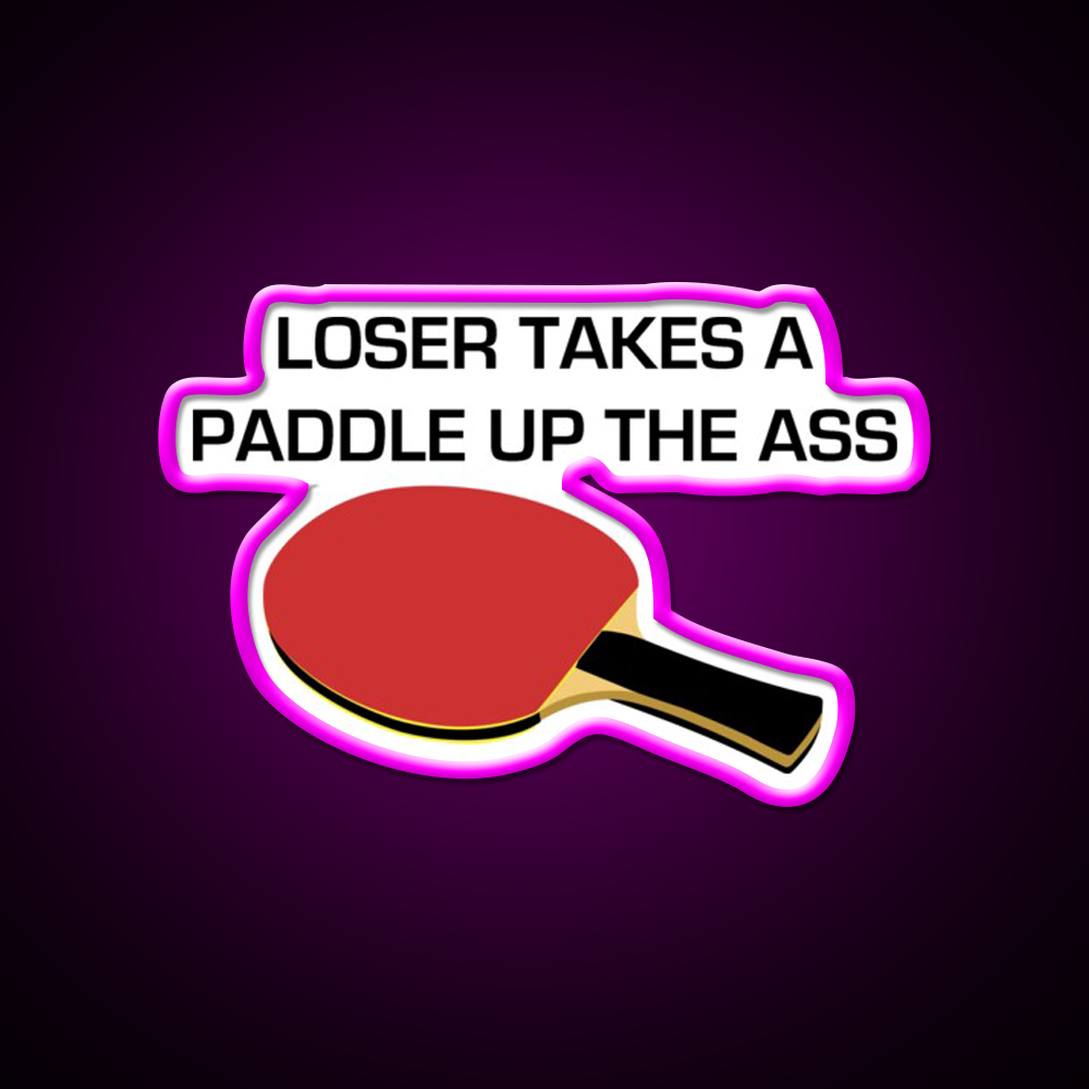 Beer Fest Paddle Up The Ass Beer Bar Decor Led Neon Sign Rgb Color - Neon sign mounted on wall in room
