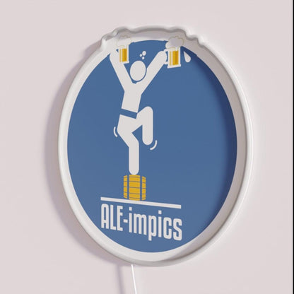 Beer Festival Aleimpics Rgb Led Neon Sign - Neon sign mounted on wall in room