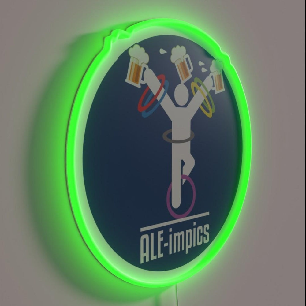 Beer Festival Aleimpics Rgb Led Neon Sign Bar Art - LED neon sign close-up detail