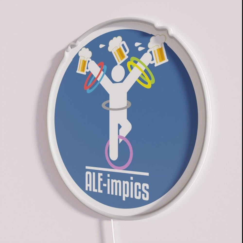 Beer Festival Aleimpics Rgb Led Neon Sign Bar Art - Neon sign mounted on wall in room