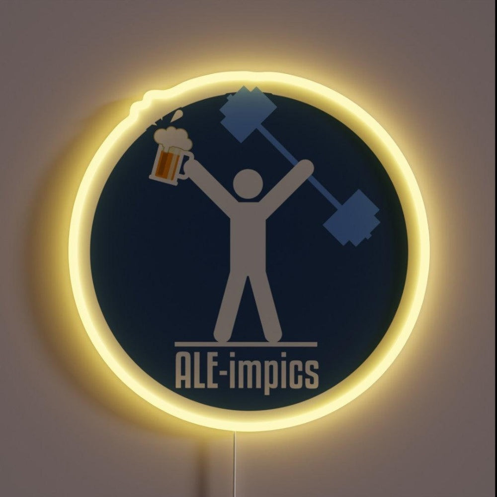 Beer Festival Aleimpics Rgb Led Neon Sign Bar Wall Decor - Custom LED neon sign front view