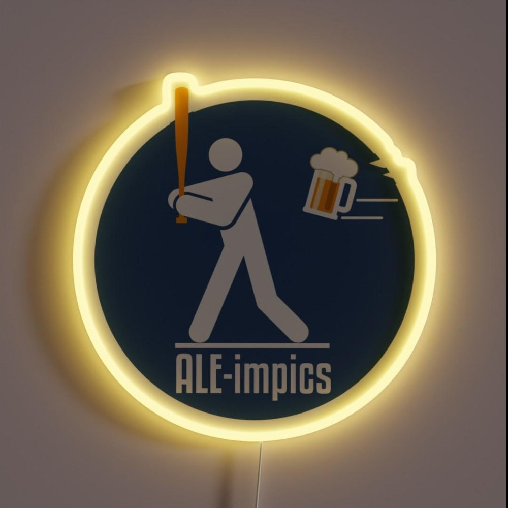 Beer Festival Aleimpics Rgb Led Neon Sign Restaurant Wall Art - Custom LED neon sign front view