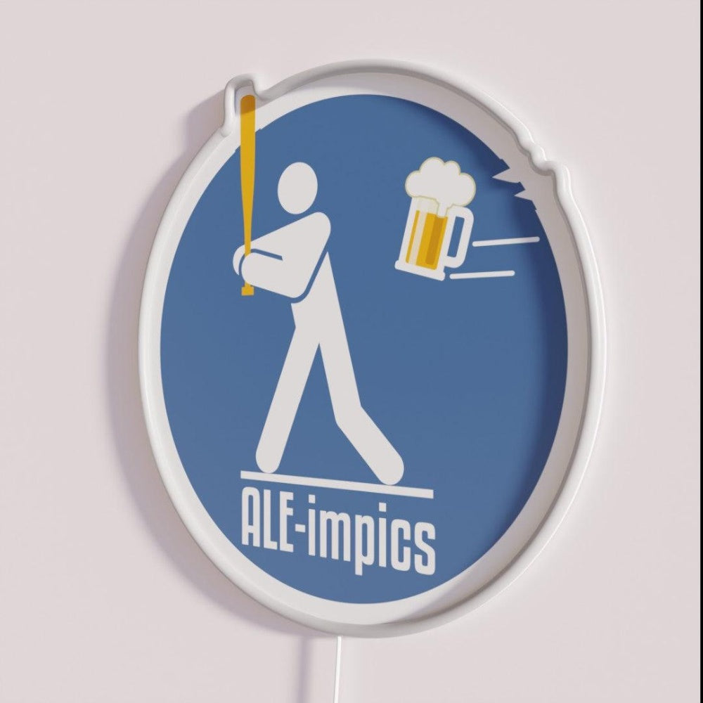 Beer Festival Aleimpics Rgb Led Neon Sign Restaurant Wall Art - Neon sign mounted on wall in room