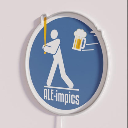 Beer Festival Aleimpics Rgb Led Neon Sign Restaurant Wall Art - Neon sign mounted on wall in room