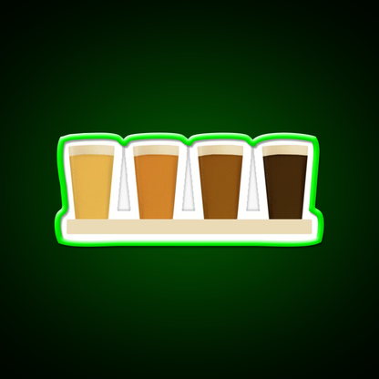 Beer Flight Tasting Paddle Beer Bar Decor Led Neon Sign Rgb Color - LED neon sign view 8
