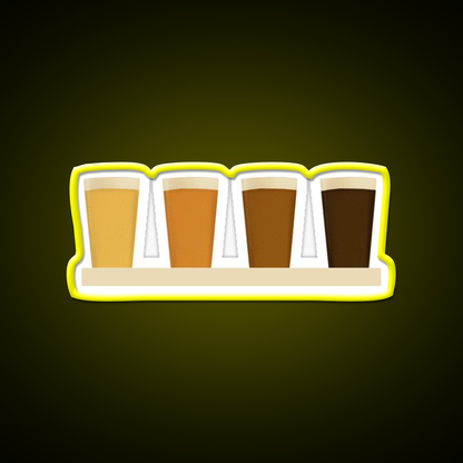 Beer Flight Tasting Paddle Beer Bar Decor Led Neon Sign Rgb Color - LED neon sign view 7
