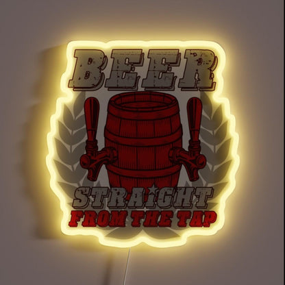 Beer From The Tap Rgb Led Neon Sign - Custom LED neon sign front view