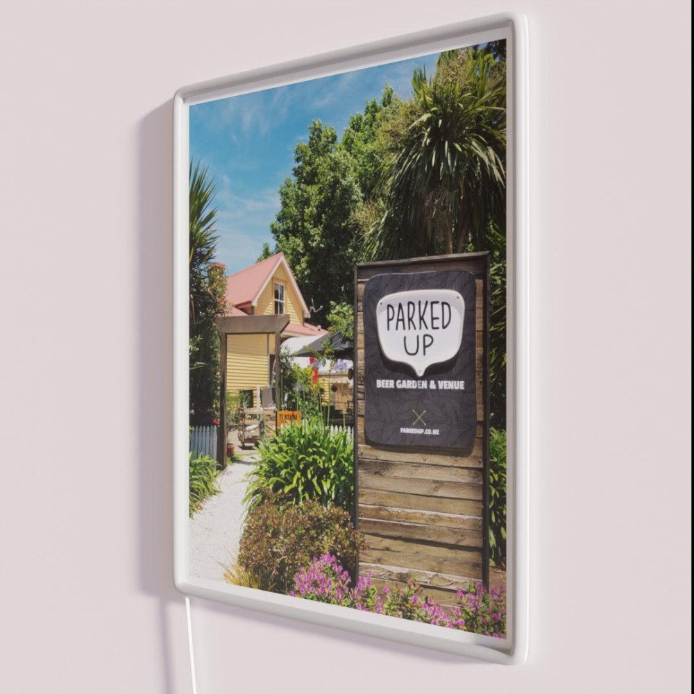 Beer Garden And Venue Rgb Led Neon Sign - Neon sign mounted on wall in room