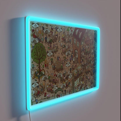 Beer Garden Hidden Object Rgb Led Neon Sign - LED neon sign close-up detail