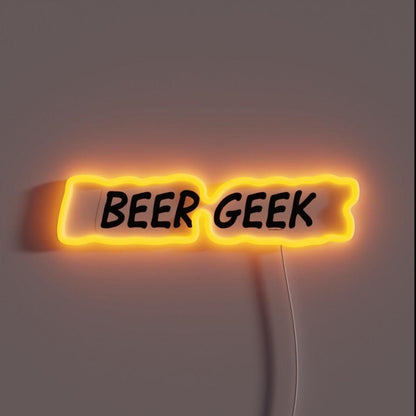 Beer Geek Text Desgin Rgb Led Neon Sign - Custom LED neon sign front view