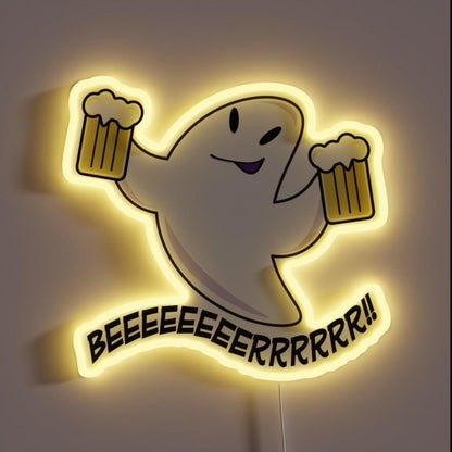 Beer Ghost Rgb Led Neon Sign - Custom LED neon sign front view