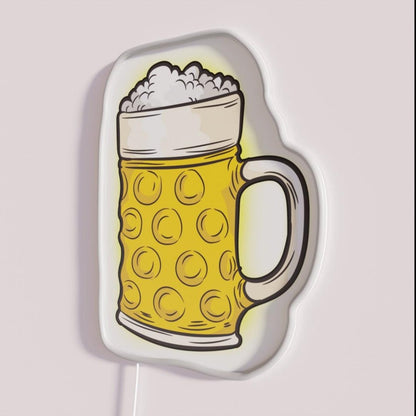 Beer Glas Oktoberfest Rgb Led Neon Sign - Neon sign mounted on wall in room