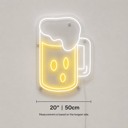 Beer Glass Mug Neon Sign LED Neon Sign size image