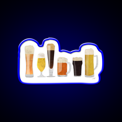 Beer Glasses Beer Bar Decor Led Neon Sign Rgb Color - LED neon sign view 5