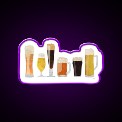 Beer Glasses Beer Bar Decor Led Neon Sign Rgb Color - LED neon sign view 9