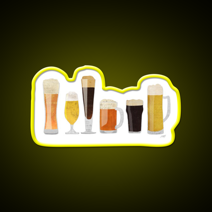 Beer Glasses Beer Bar Decor Led Neon Sign Rgb Color - LED neon sign view 7