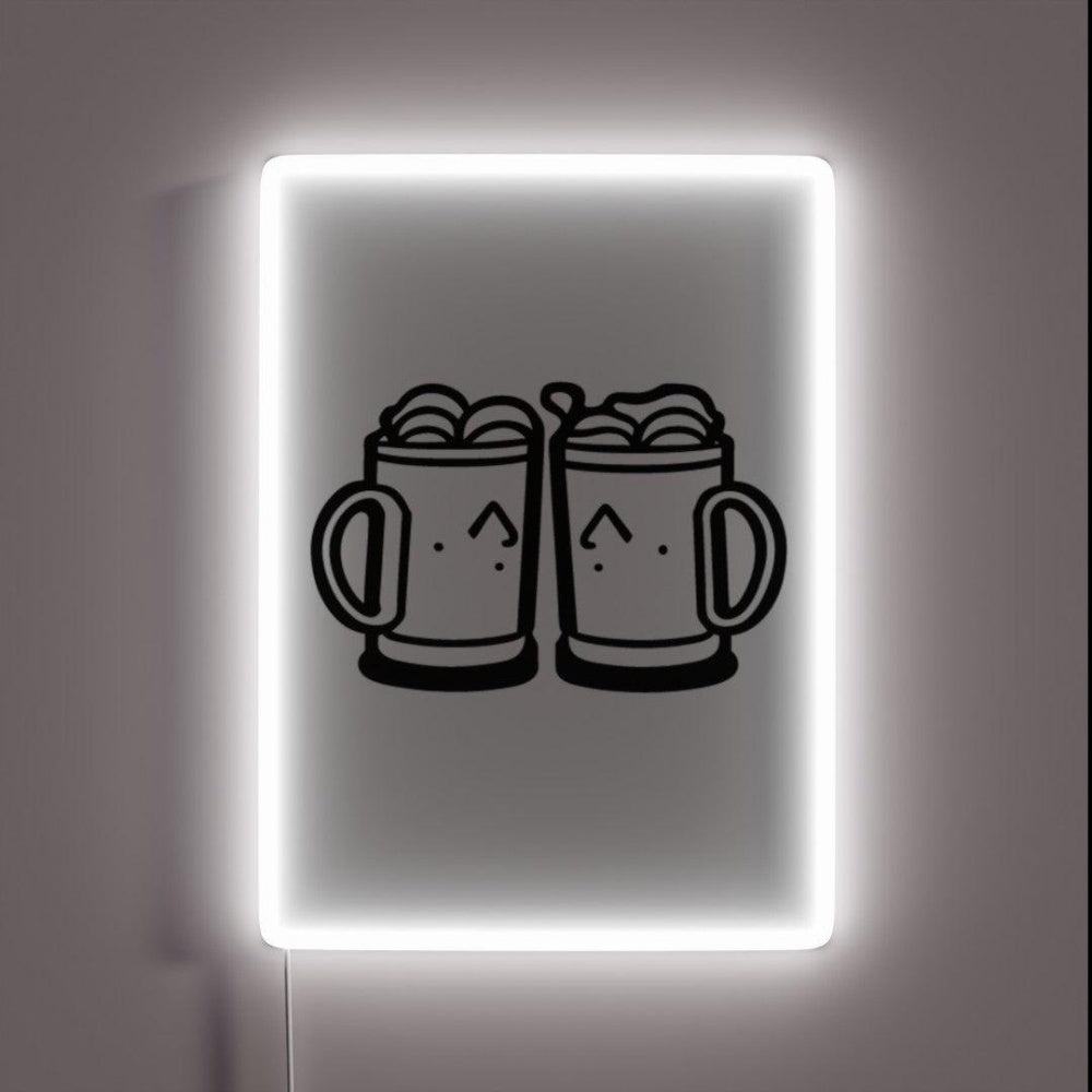 Beer Glasses Rgb Led Neon Sign - Custom LED neon sign front view
