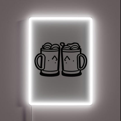 Beer Glasses Rgb Led Neon Sign - Custom LED neon sign front view