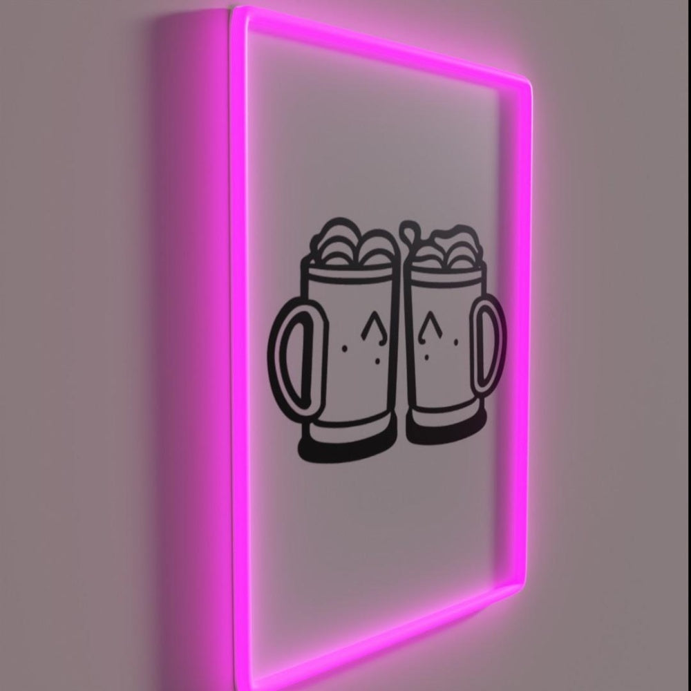 Beer Glasses Rgb Led Neon Sign - LED neon sign close-up detail