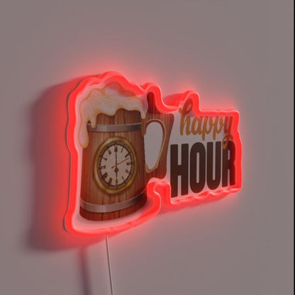 Beer Happy Hour Rgb Led Neon Sign - LED neon sign close-up detail