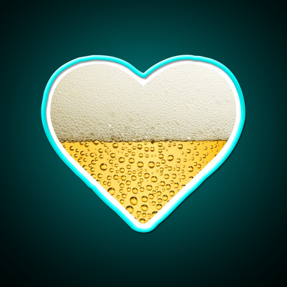 Beer Heart Beer Bar Decor Led Neon Sign Rgb Color - Size and dimension reference