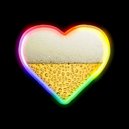 Beer Heart Beer Bar Decor Led Neon Sign Rgb Color - LED neon sign close-up detail