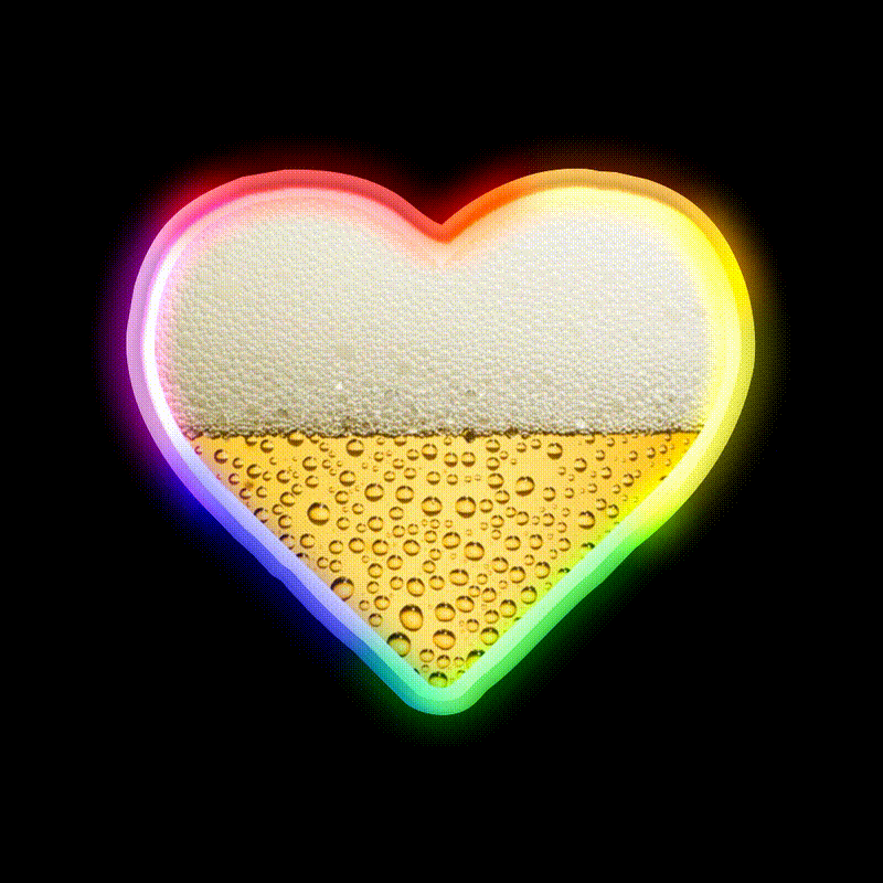 Beer Heart Beer Bar Decor Led Neon Sign Rgb Color - LED neon sign close-up detail