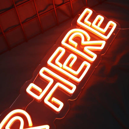 Beer Here Bar Warm Orange Led Neon Sign For Pubs Restaurants Home Decor | Shineneon