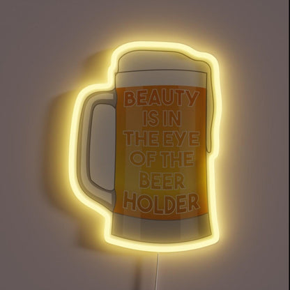 Beer Holder Rgb Led Neon Sign - Custom LED neon sign front view