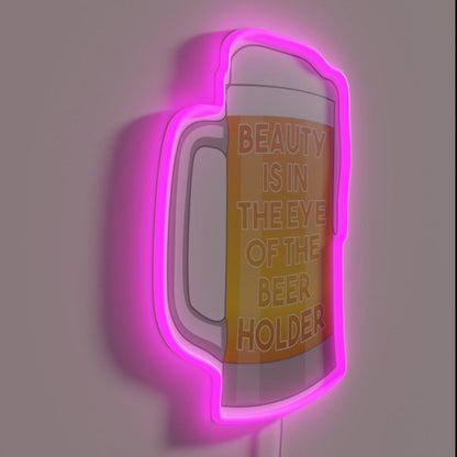 Beer Holder Rgb Led Neon Sign - LED neon sign close-up detail