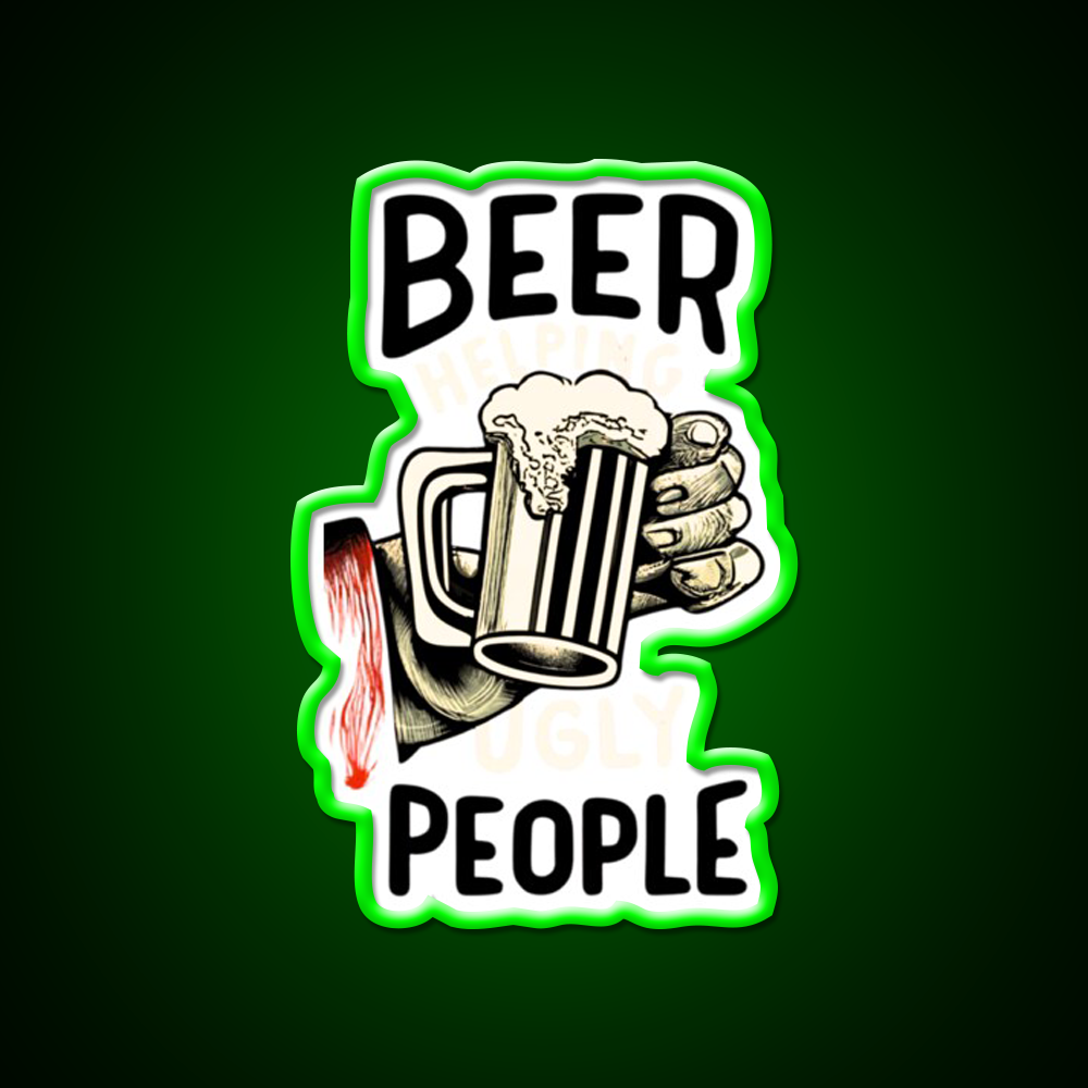 Beer Humor Man Cave Bar Led Neon Sign Rgb Color