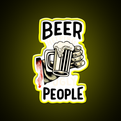 Beer Humor Man Cave Bar Led Neon Sign Rgb Color