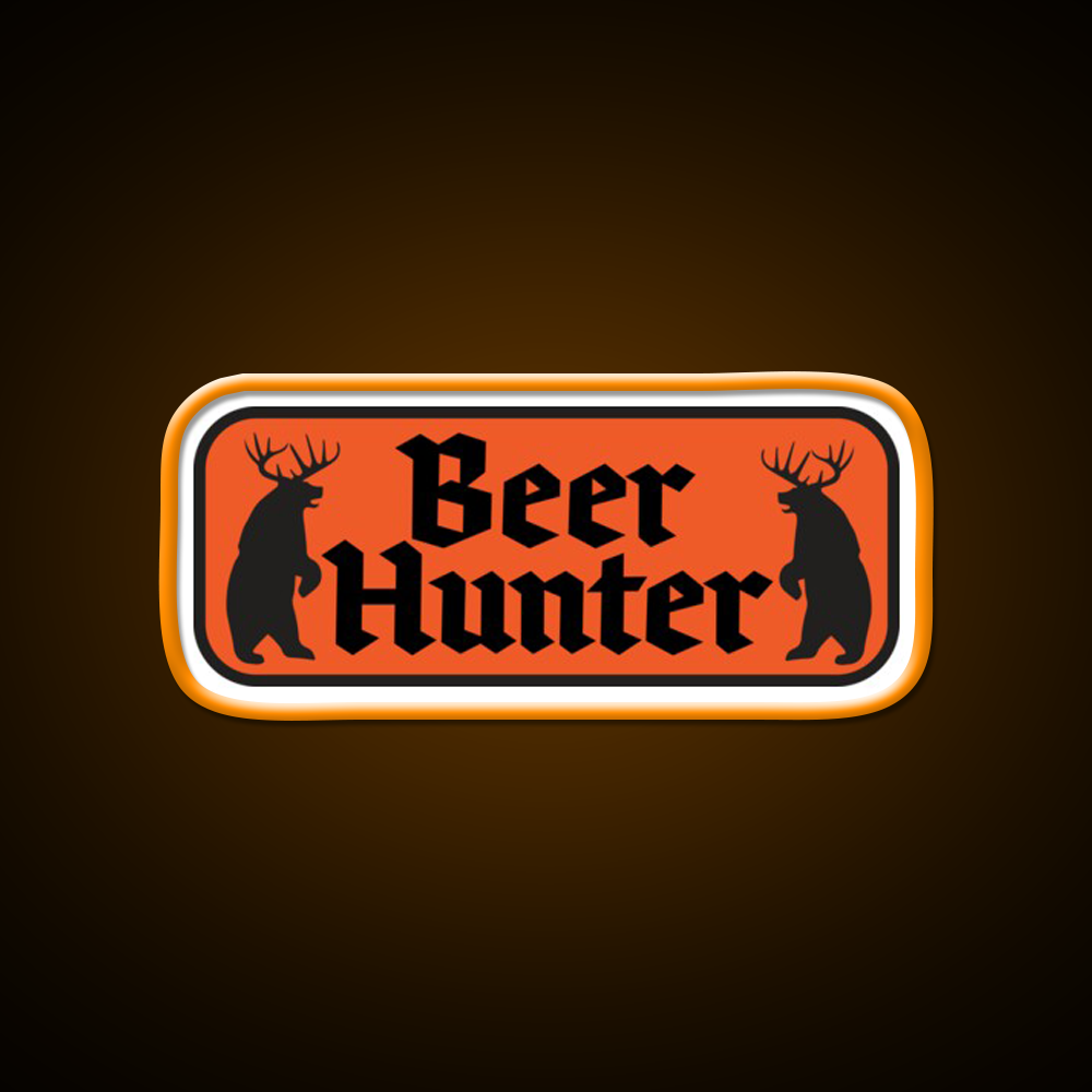 Beer Hunter Orange Beer Bar Decor Led Neon Sign Rgb Color - LED neon sign view 6