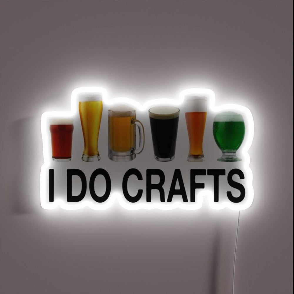 Beer I Do Crafts Rgb Led Neon Sign - Custom LED neon sign front view