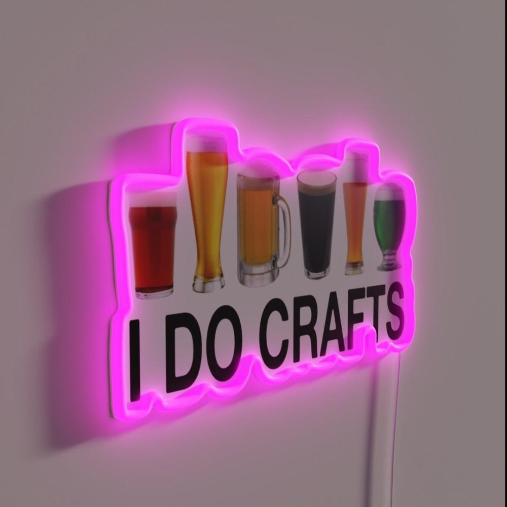 Beer I Do Crafts Rgb Led Neon Sign - LED neon sign close-up detail